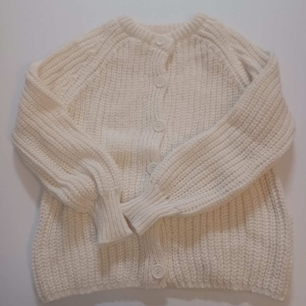 Amazon Chunky Knit Cream Cardigan Sz S
